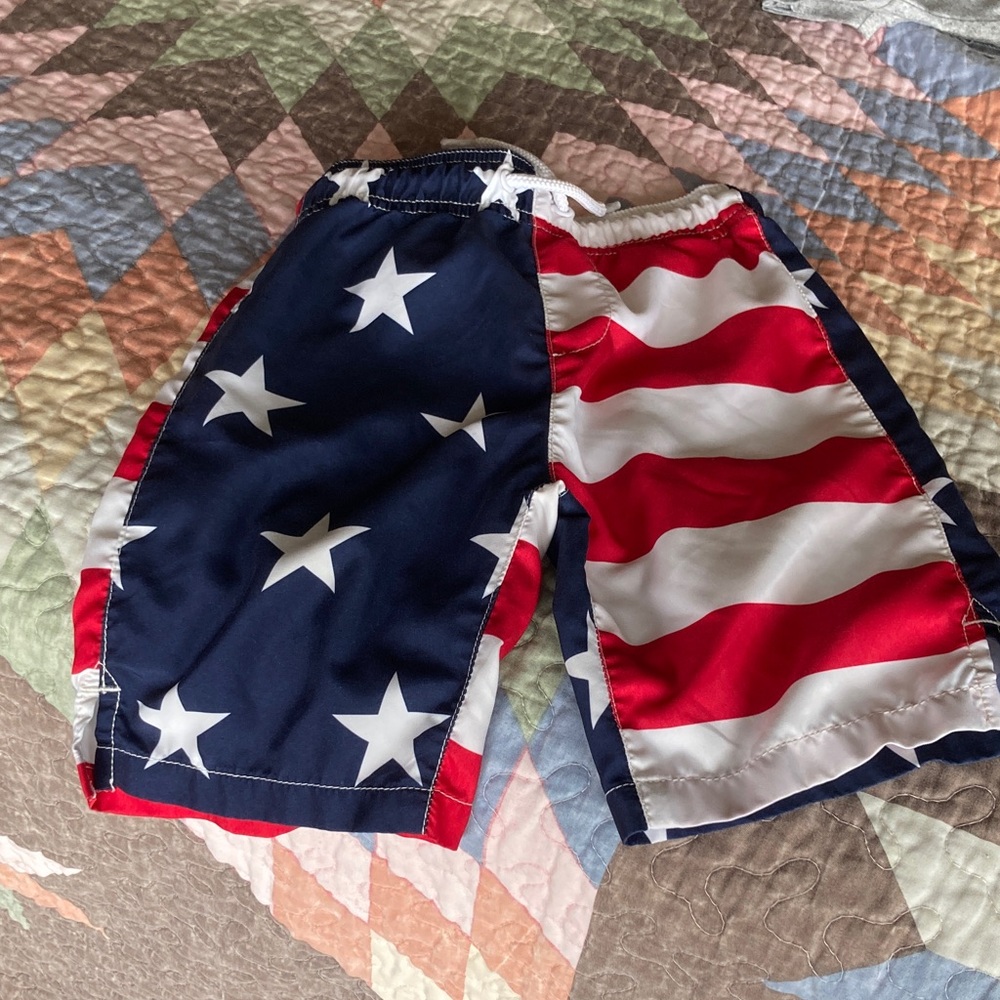 The Children's Place Red, White, and Blue Swim Trunks